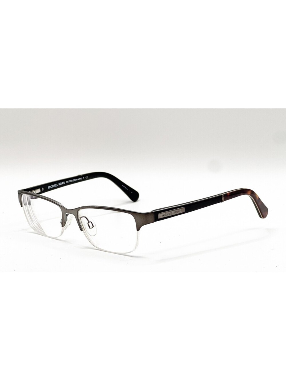 Michael Kors MK 7002 1005 Satin GUN Black Dark Tortoise Eyeglass Frames 50-15